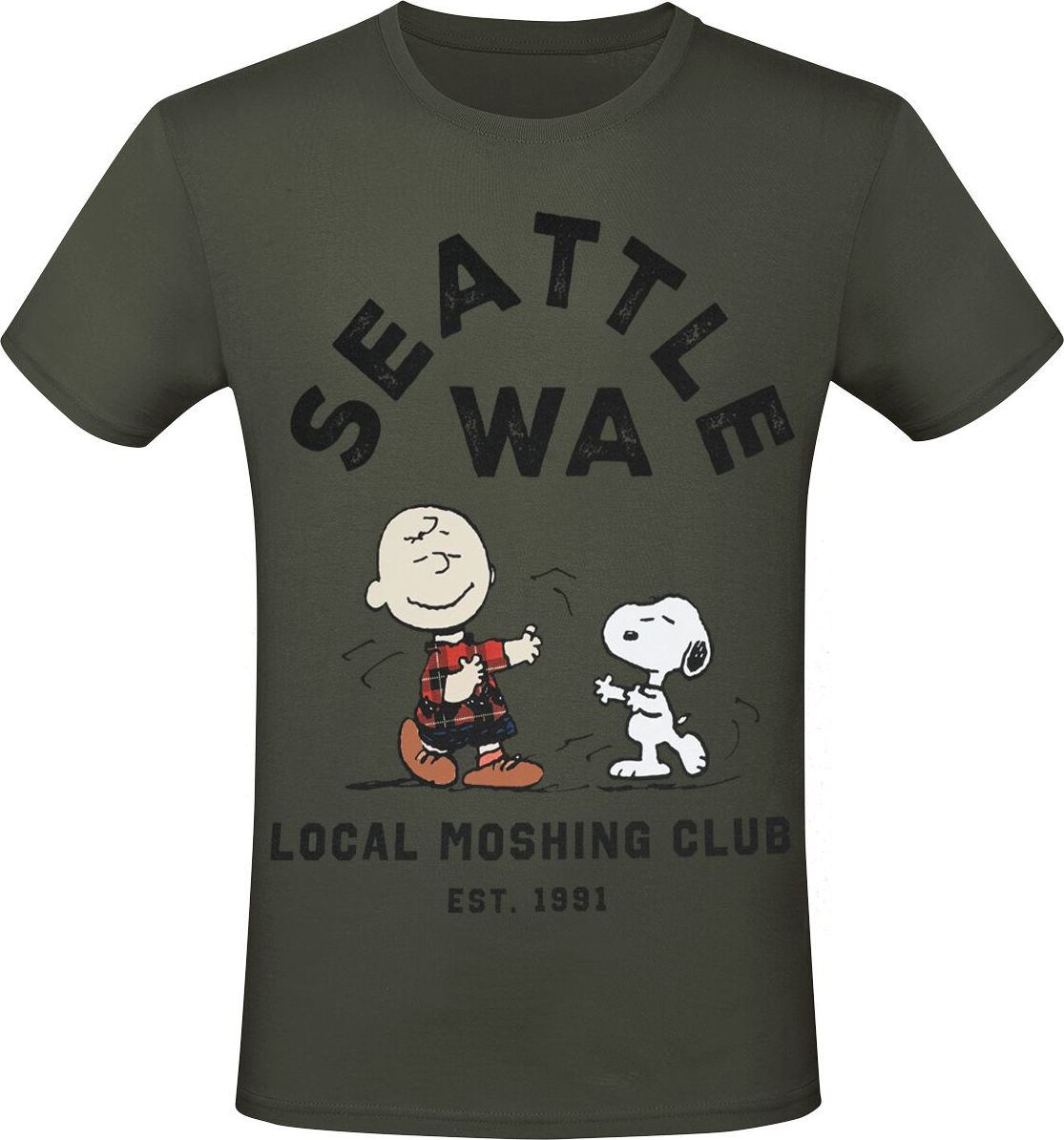 Peanuts SEATTLE WA - Local Moshing Club Tričko khaki - Merchstore.cz Peanuts SEATTLE WA - Local Moshing Club Tričko khaki - Merchstore.cz