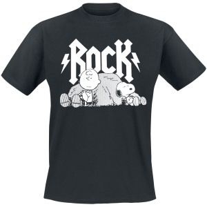 Peanuts Snoopy und Charlie Brown - Rock Tričko černá - Merchstore.cz