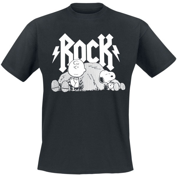 Peanuts Snoopy und Charlie Brown - Rock Tričko černá - Merchstore.cz