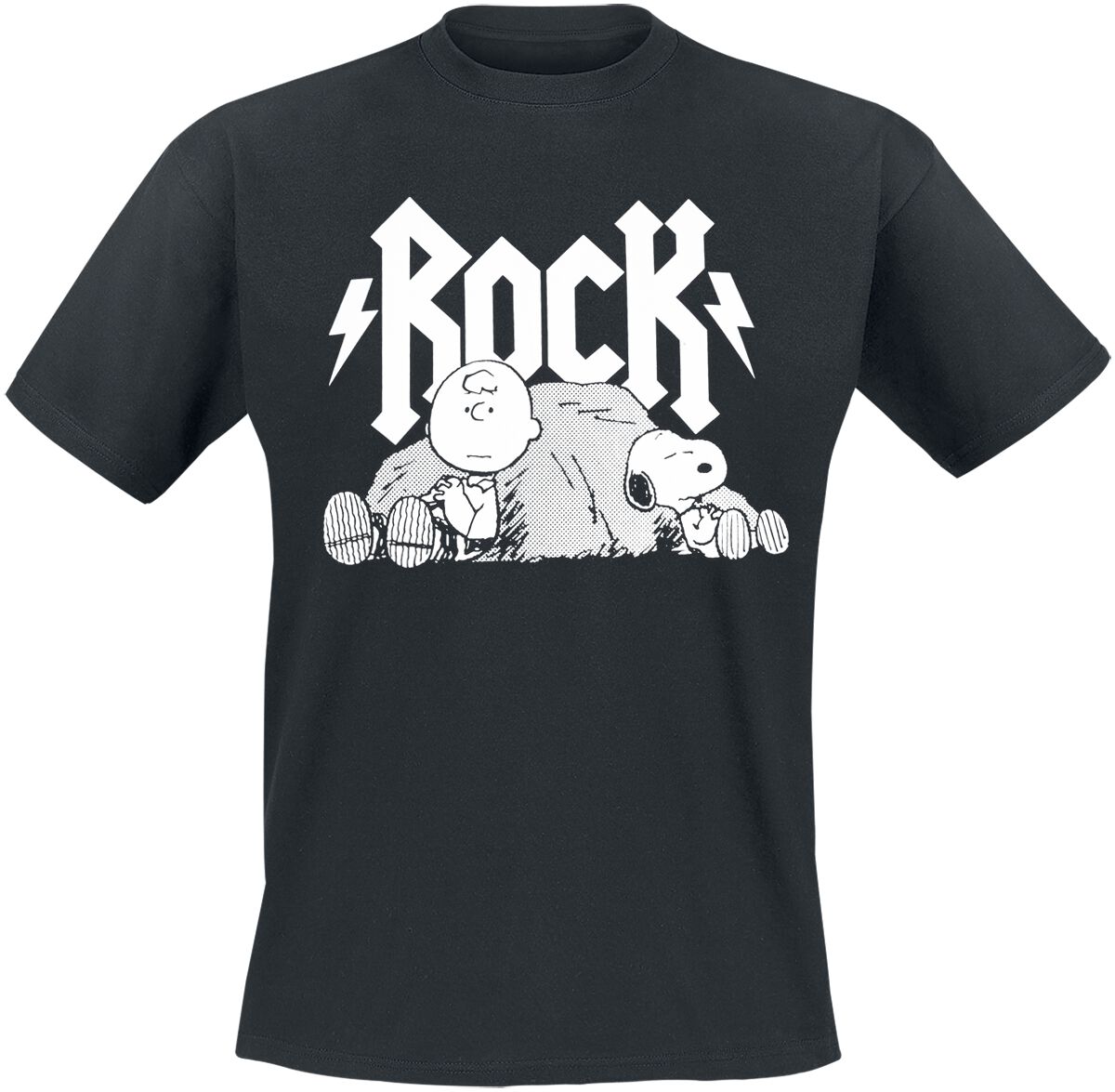 Peanuts Snoopy und Charlie Brown - Rock Tričko černá - Merchstore.cz Peanuts Snoopy und Charlie Brown - Rock Tričko černá - Merchstore.cz
