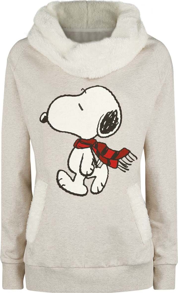 Peanuts Snoopy Winter Dámská mikina s nádechem béžové - Merchstore.cz Peanuts Snoopy Winter Dámská mikina s nádechem béžové - Merchstore.cz