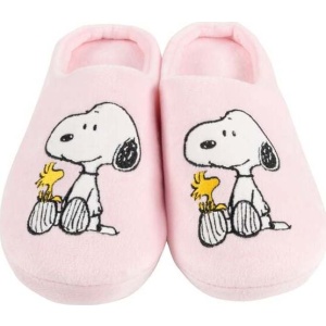 Peanuts Snoopy & Woodstock papuce světle růžová - Merchstore.cz