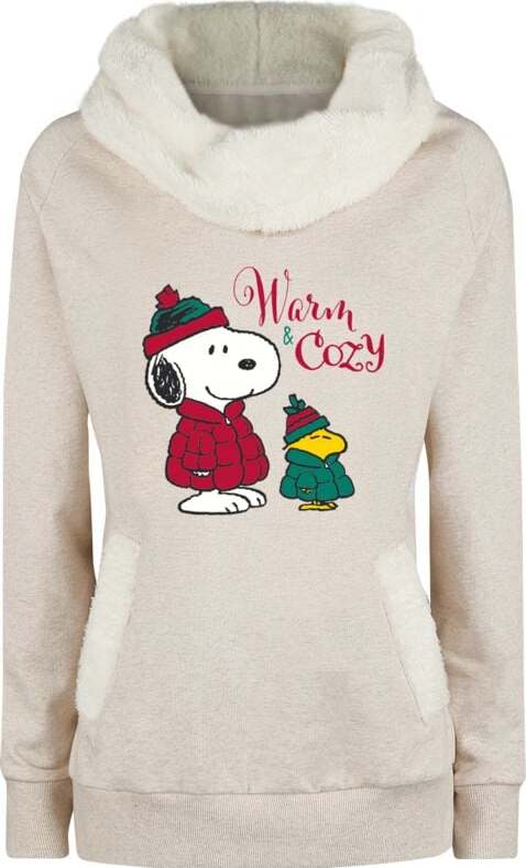 Peanuts Warm & Cozy Dámská mikina béžová - Merchstore.cz Peanuts Warm & Cozy Dámská mikina béžová - Merchstore.cz