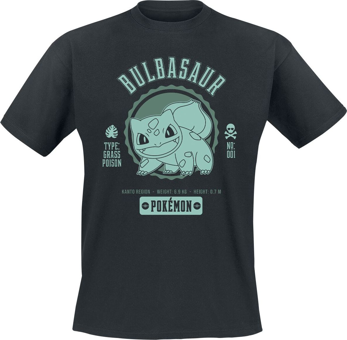 Pokémon Bulbasaur Tričko černá - Merchstore.cz Pokémon Bulbasaur Tričko černá - Merchstore.cz