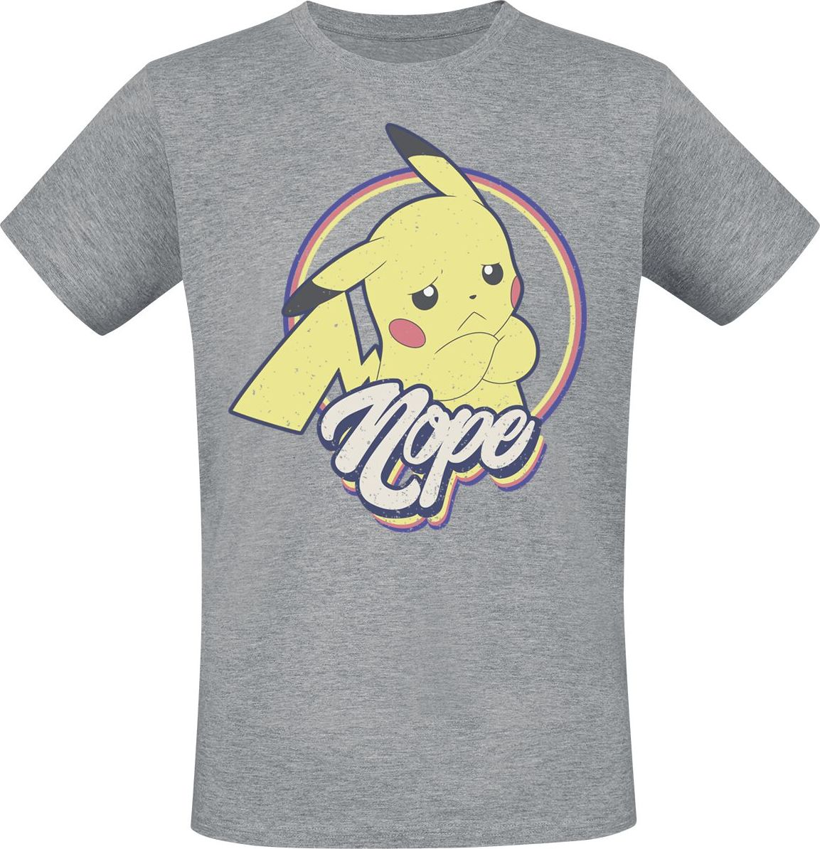 Pokémon Pikachu - Nope Tričko prošedivelá - Merchstore.cz Pokémon Pikachu - Nope Tričko prošedivelá - Merchstore.cz