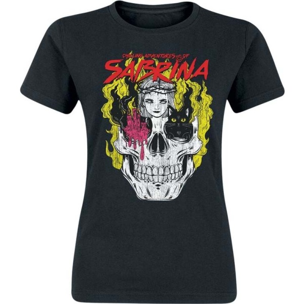 Sabrina The Chilling Adventures Of Sabrina Icon Skull Dámské tričko černá - Merchstore.cz