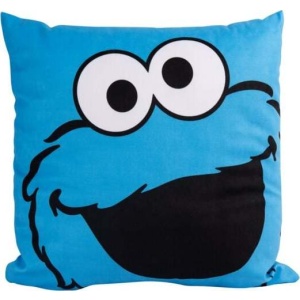 Sesame Street Cookie Monster dekorace polštár modrá/cerná - Merchstore.cz