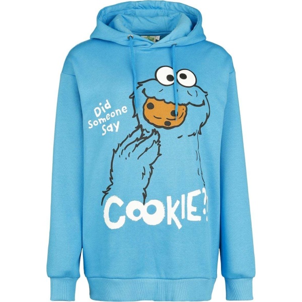 Sesame Street Cookie Monster - Did someone say Cookie?! - Oversize Dámská mikina s kapucí modrá - Merchstore.cz