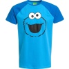 Sesame Street Cookie Monster Face Tričko modrá - Merchstore.cz