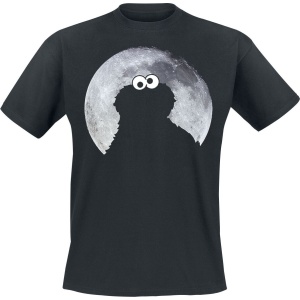 Sesame Street Cookie Monster - Moonlight Tričko černá - Merchstore.cz