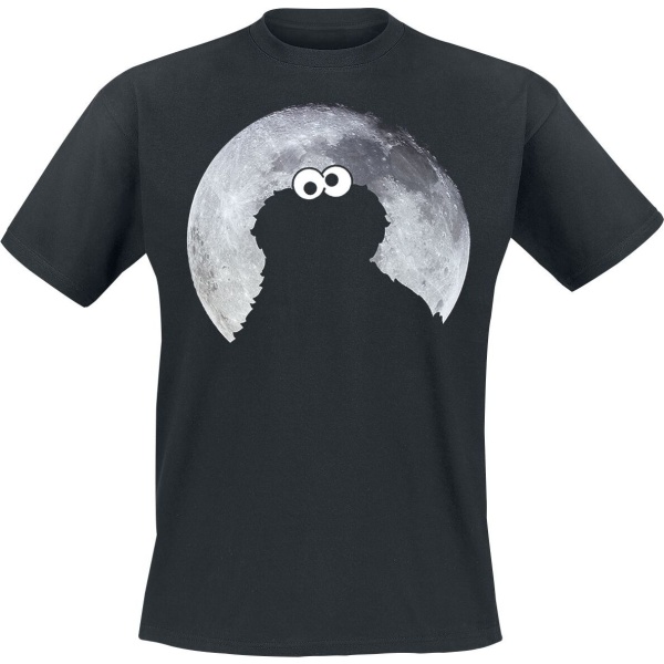 Sesame Street Cookie Monster - Moonlight Tričko černá - Merchstore.cz