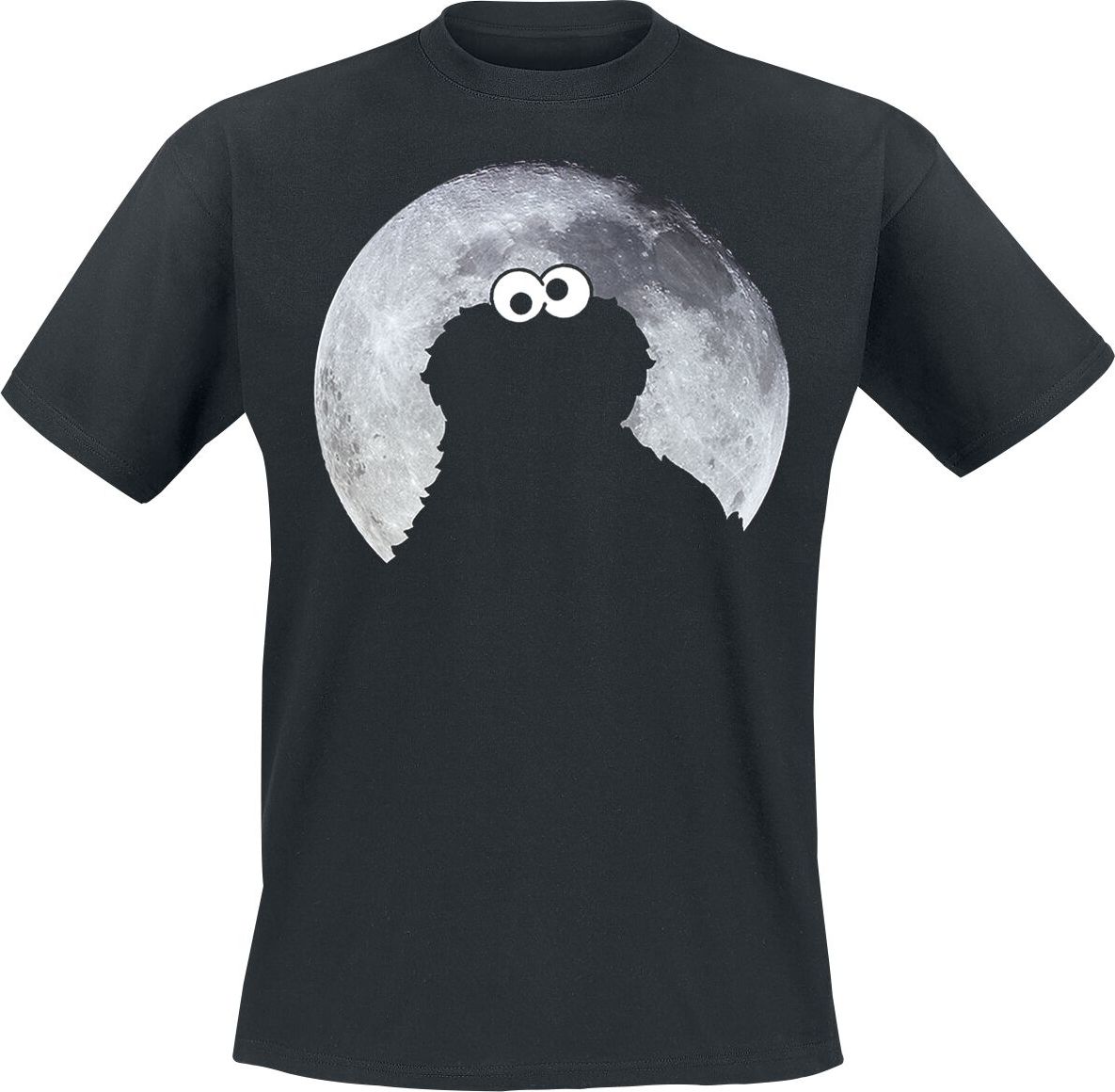 Sesame Street Cookie Monster - Moonlight Tričko černá - Merchstore.cz Sesame Street Cookie Monster - Moonlight Tričko černá - Merchstore.cz