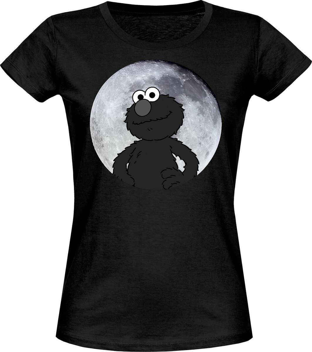 Sesame Street Elmo Moonlight Dámské tričko černá - Merchstore.cz Sesame Street Elmo Moonlight Dámské tričko černá - Merchstore.cz