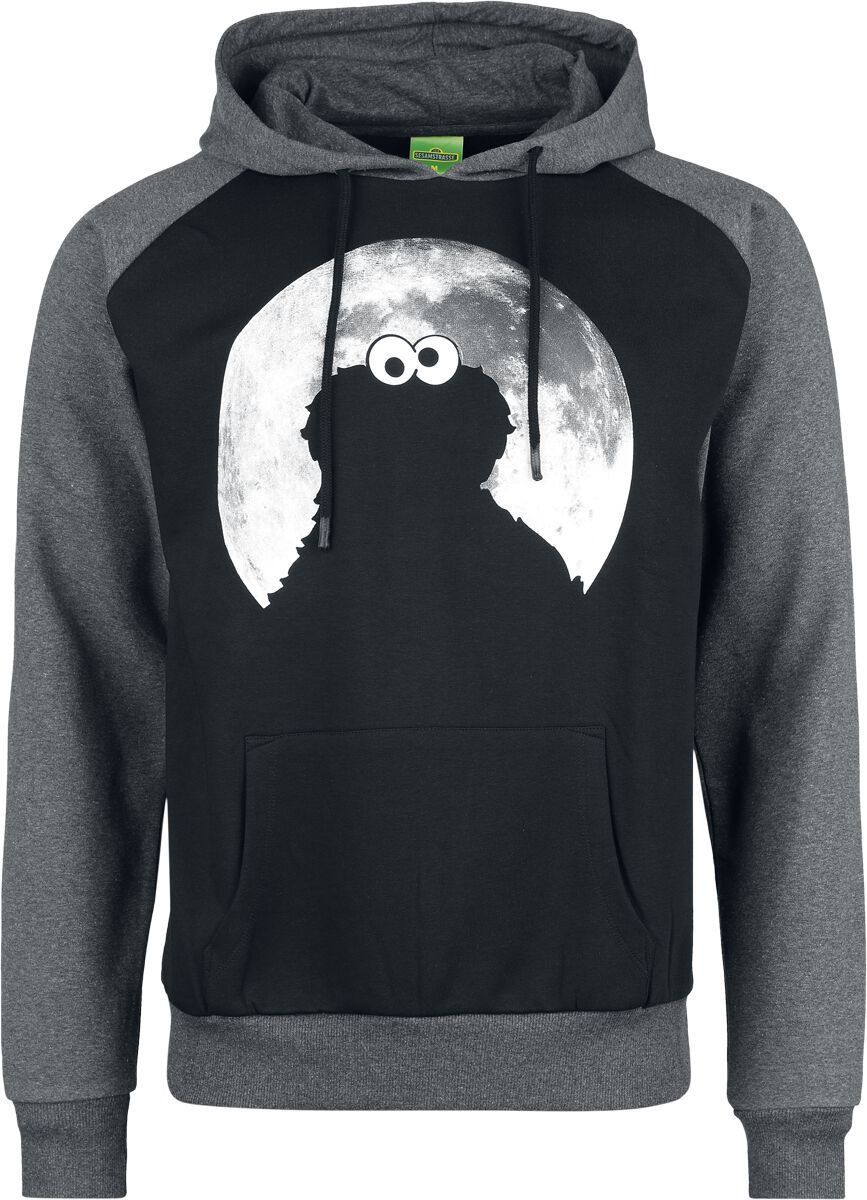 Sesame Street Krümelmonster - Moonlight - Cookie Monster Mikina s kapucí cerná/šedá - Merchstore.cz Sesame Street Krümelmonster - Moonlight - Cookie Monster Mikina s kapucí cerná/šedá - Merchstore.cz