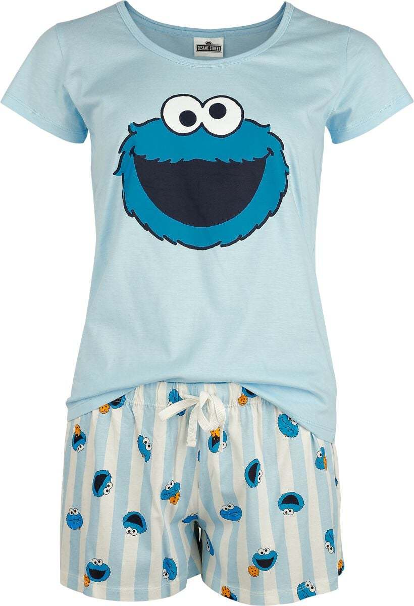 Sesame Street Krümelmonster pyžama vícebarevný - Merchstore.cz Sesame Street Krümelmonster pyžama vícebarevný - Merchstore.cz