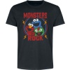 Sesame Street Monsters Of Rock Tričko černá - Merchstore.cz