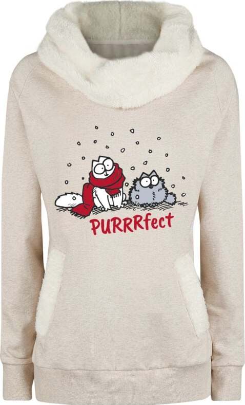 Simon's Cat Purrrfect Dámská mikina béžová - Merchstore.cz Simon's Cat Purrrfect Dámská mikina béžová - Merchstore.cz