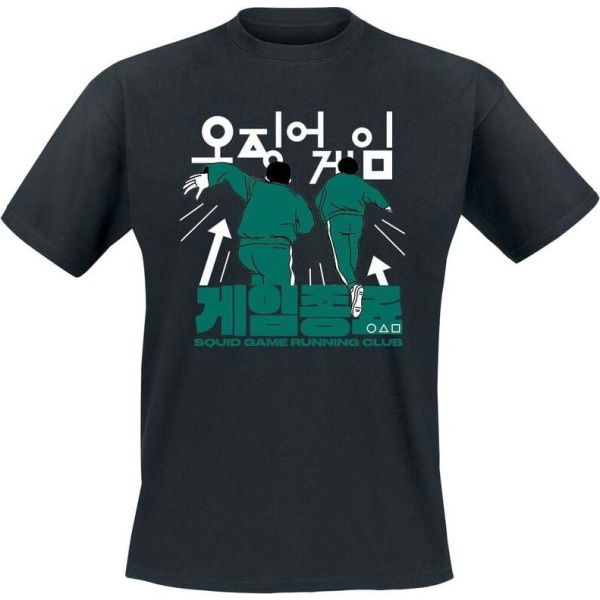 Squid Game Running Club Tričko černá - Merchstore.cz
