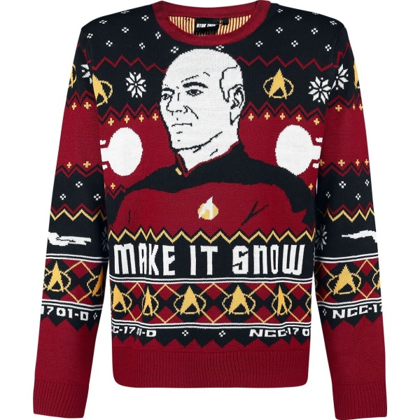 Star Trek Make It Snow Pletený svetr vícebarevný - Merchstore.cz