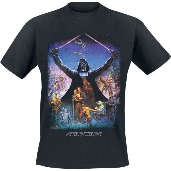 Star Wars Darth Vader - Light Saber Poster Tričko černá - Merchstore.cz