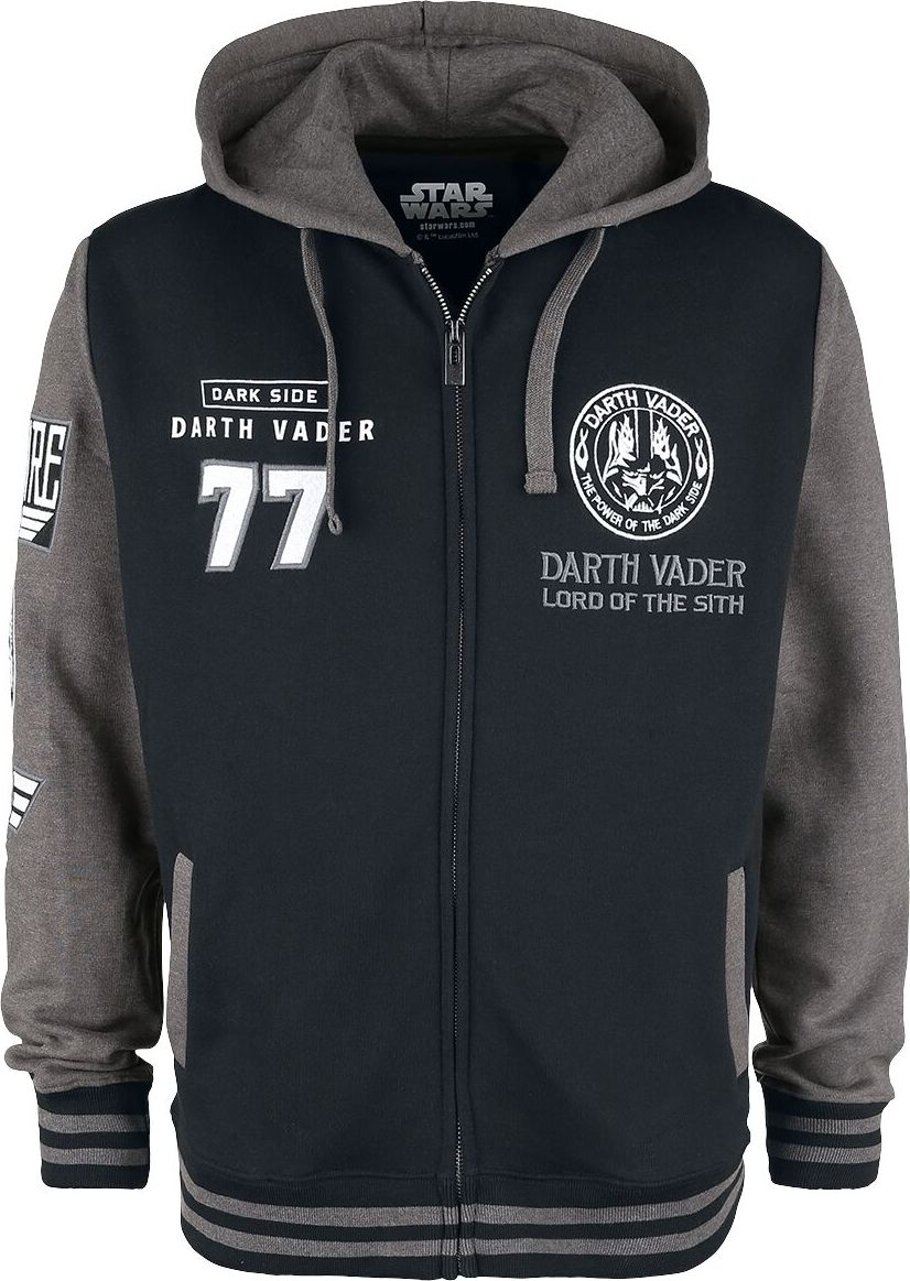 Star Wars Darth Vader Mikina s kapucí na zip cerná/tmave zelená - Merchstore.cz Star Wars Darth Vader Mikina s kapucí na zip cerná/tmave zelená - Merchstore.cz