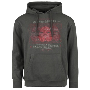 Star Wars Galactic Empire Mikina s kapucí charcoal - Merchstore.cz