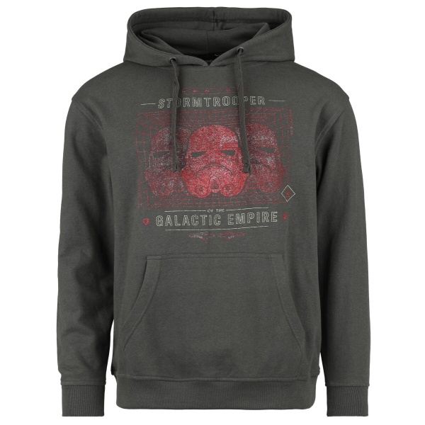Star Wars Galactic Empire Mikina s kapucí charcoal - Merchstore.cz