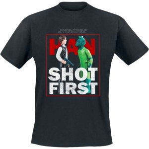 Star Wars Han Shot First Tričko černá - Merchstore.cz
