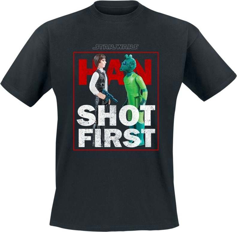 Star Wars Han Shot First Tričko černá - Merchstore.cz Star Wars Han Shot First Tričko černá - Merchstore.cz