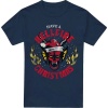 Stranger Things Hellfire Christmas Tričko námořnická modrá - Merchstore.cz