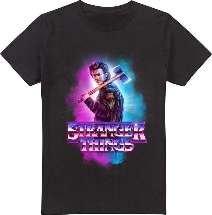 Stranger Things Steve Harrington - Metall Burst Tričko černá - Merchstore.cz Stranger Things Steve Harrington - Metall Burst Tričko černá - Merchstore.cz
