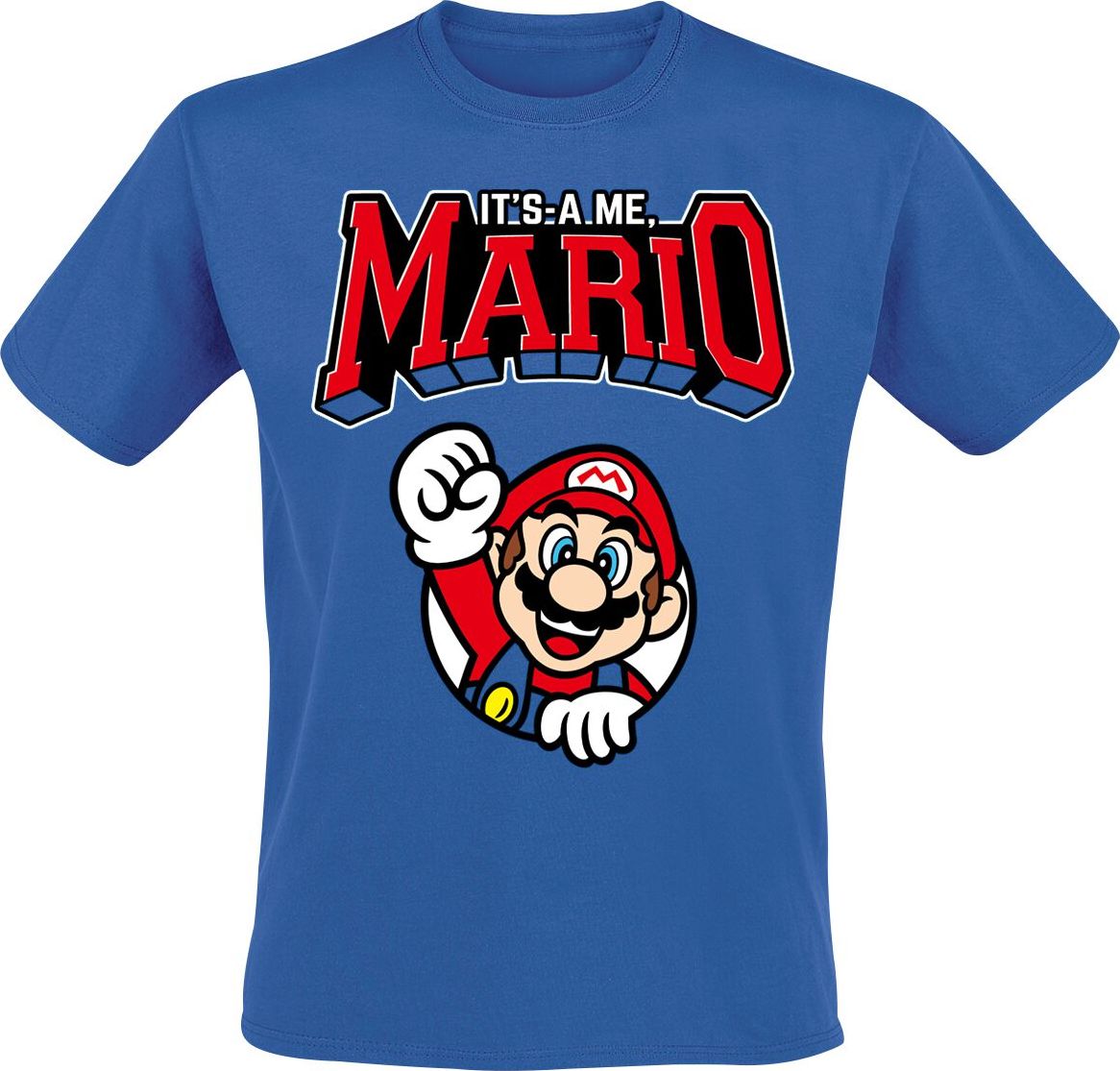 Super Mario Varsity Tričko modrá - Merchstore.cz Super Mario Varsity Tričko modrá - Merchstore.cz