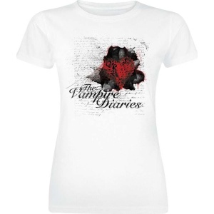 The Vampire Diaries Heart Diary Dámské tričko bílá - Merchstore.cz
