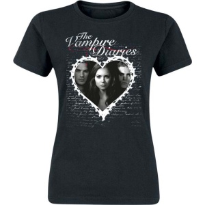 The Vampire Diaries Lace Hear Dámské tričko černá - Merchstore.cz