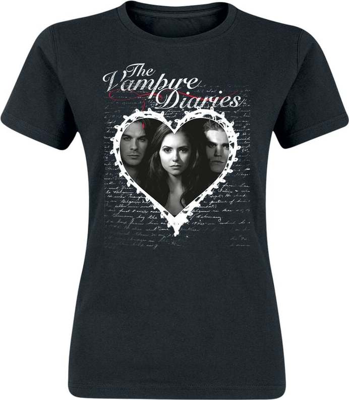 The Vampire Diaries Lace Hear Dámské tričko černá - Merchstore.cz The Vampire Diaries Lace Hear Dámské tričko černá - Merchstore.cz