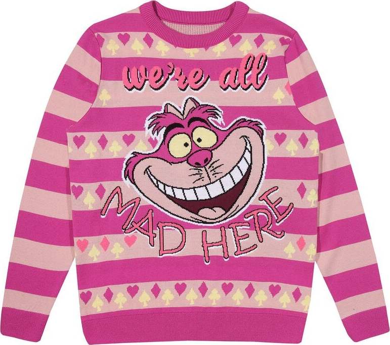 Alice in Wonderland All Mad Here Pletený svetr vícebarevný - Merchstore.cz Alice in Wonderland All Mad Here Pletený svetr vícebarevný - Merchstore.cz