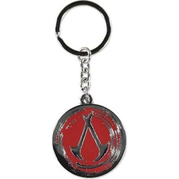 Assassin's Creed Shadows Metal Logo Klíčenka stríbrná - Merchstore.cz