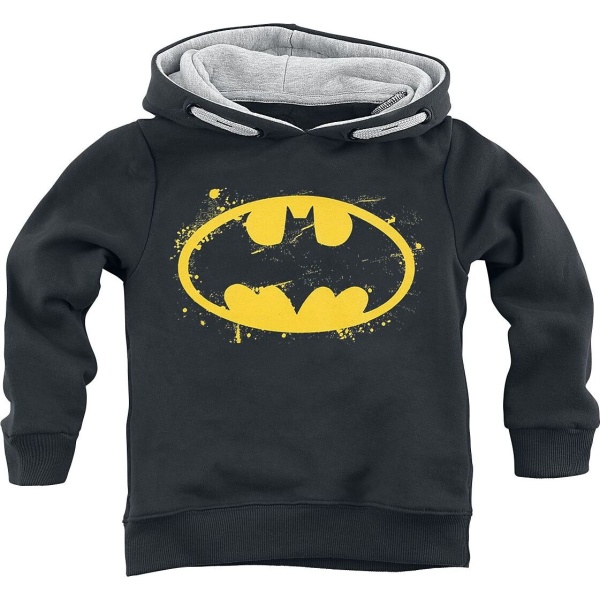 Batman Kids - Spray Logo detská mikina s kapucí černá - Merchstore.cz