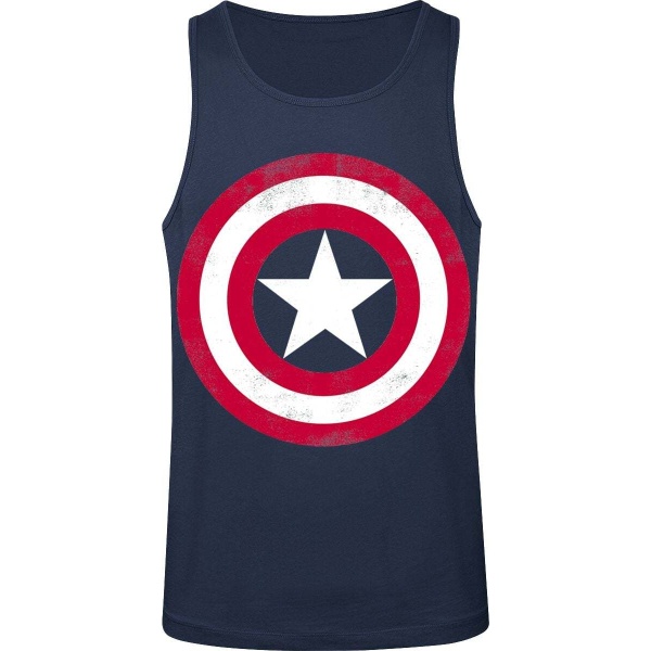 Captain America Shield Logo Tank top námořnická modrá - Merchstore.cz