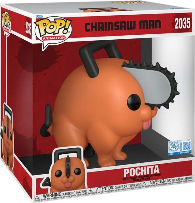 Chainsaw Man Vinylová figurka č.2035 Pochita (Jumbo Pop!) Sberatelská postava standard - Merchstore.cz Chainsaw Man Vinylová figurka č.2035 Pochita (Jumbo Pop!) Sberatelská postava standard - Merchstore.cz