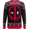 Deadpool Deadpool - Spray Pletený svetr cerná/cervená/bílá - Merchstore.cz