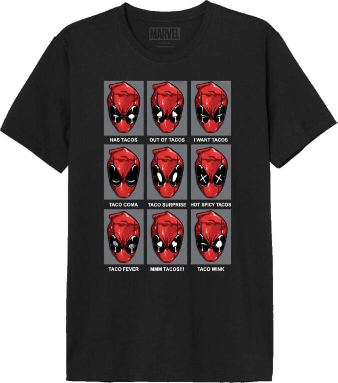 Deadpool Tacos Heads Tričko černá - Merchstore.cz Deadpool Tacos Heads Tričko černá - Merchstore.cz