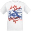 Der weisse Hai Oversiyed tričko Amity Island Welcomes You Tričko bílá - Merchstore.cz