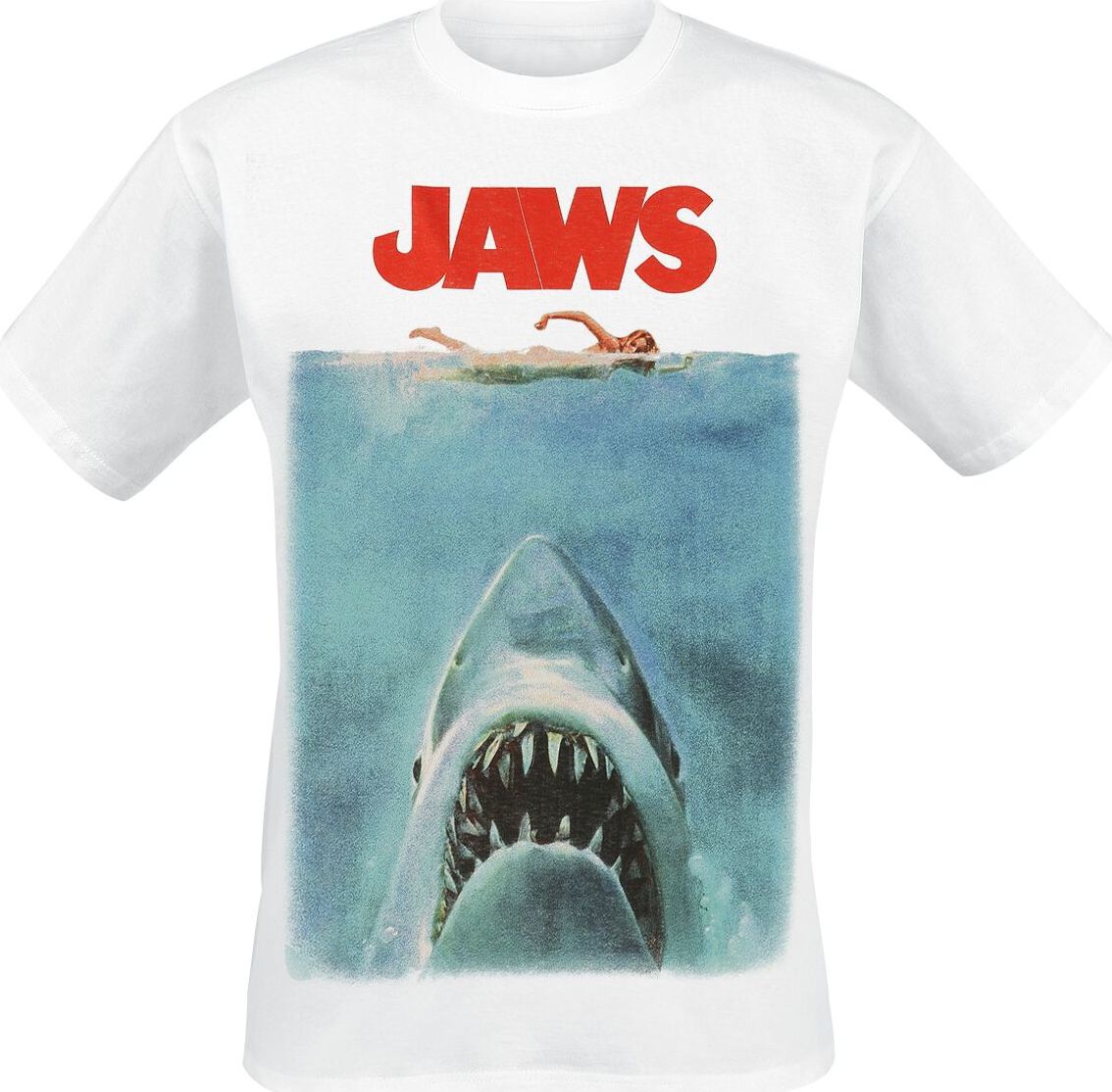 Der weisse Hai Poster Tričko bílá - Merchstore.cz Der weisse Hai Poster Tričko bílá - Merchstore.cz