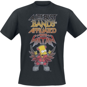 Die Simpsons All The Best Bands Tričko černá - Merchstore.cz