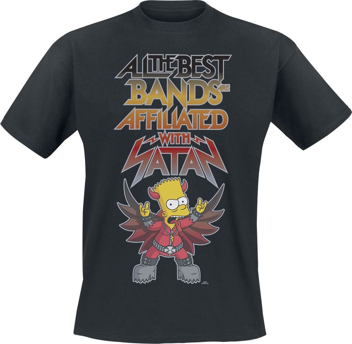 Die Simpsons All The Best Bands Tričko černá - Merchstore.cz
