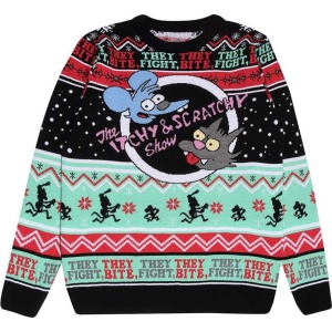 Die Simpsons Die Simpsons - Itchy & Scratchy Pletený svetr vícebarevný - Merchstore.cz
