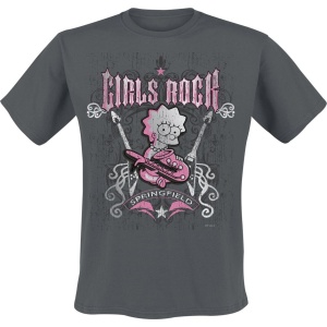 Die Simpsons Girls Rock Tričko charcoal - Merchstore.cz