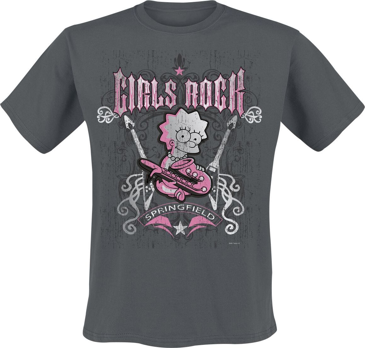 Die Simpsons Girls Rock Tričko charcoal - Merchstore.cz Die Simpsons Girls Rock Tričko charcoal - Merchstore.cz