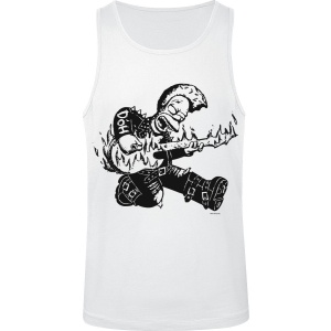 Die Simpsons Homer Guitar Tank top bílá - Merchstore.cz